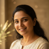 Indian woman smiling professional portrait for patient testimonial