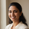 Indian professional woman portrait smiling for patient testimonial