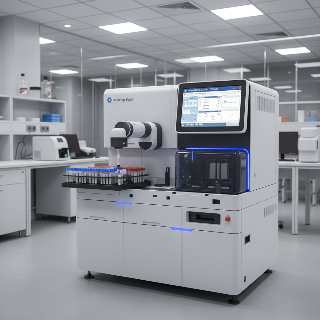 Modern automated hematology laboratory with advanced blood analyzers and equipment